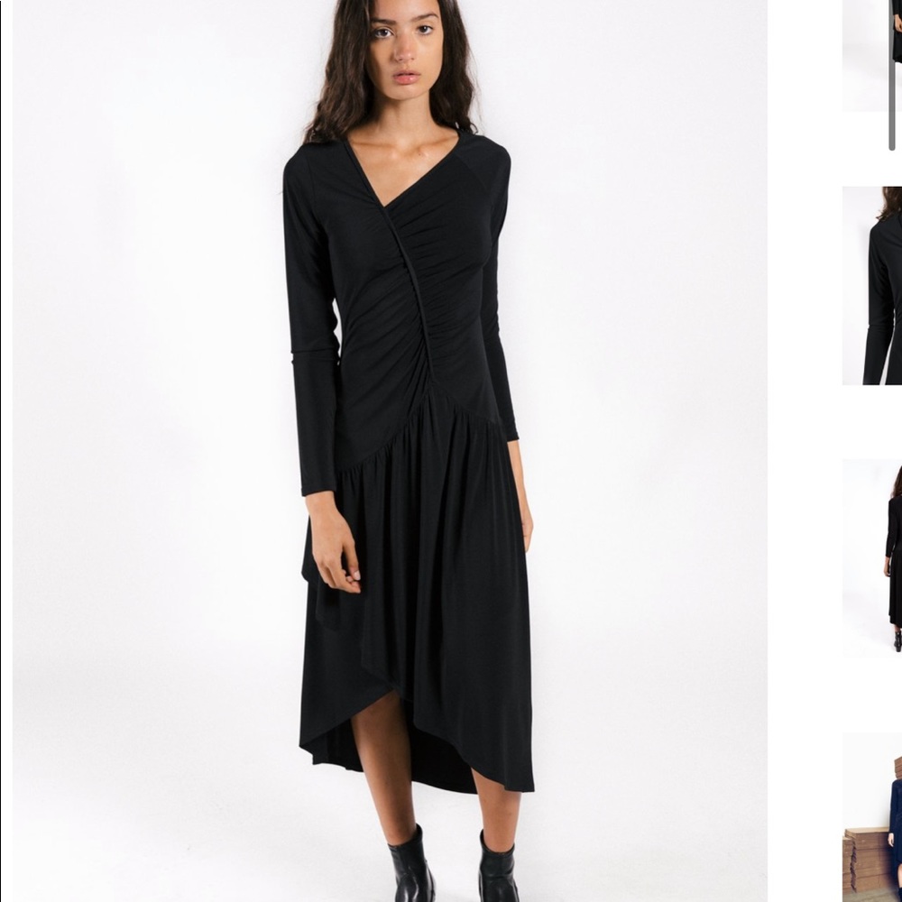 Gorgeous Lenon long sleeve asymmetrical hem dress